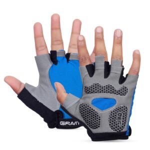Blue Leather Gym Glove